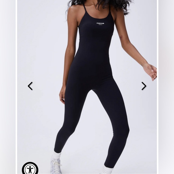 ADANOLA Ultimate Sportsclub Strappy Full Length Unitard - Black Size Large - Picture 2 of 8